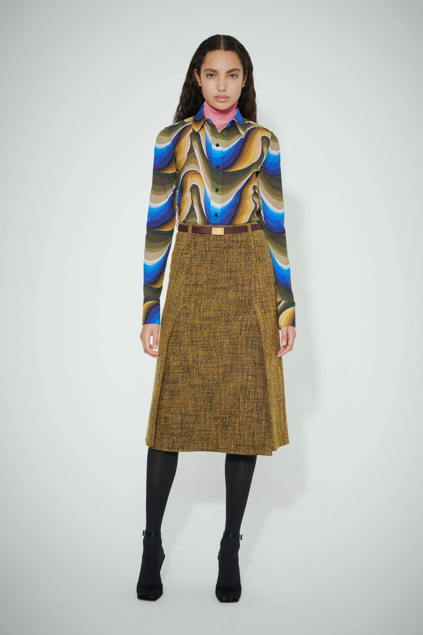 Victoria Beckham | Ultra Fitted Shirt - Psychedelic Wave Blue - Image 2