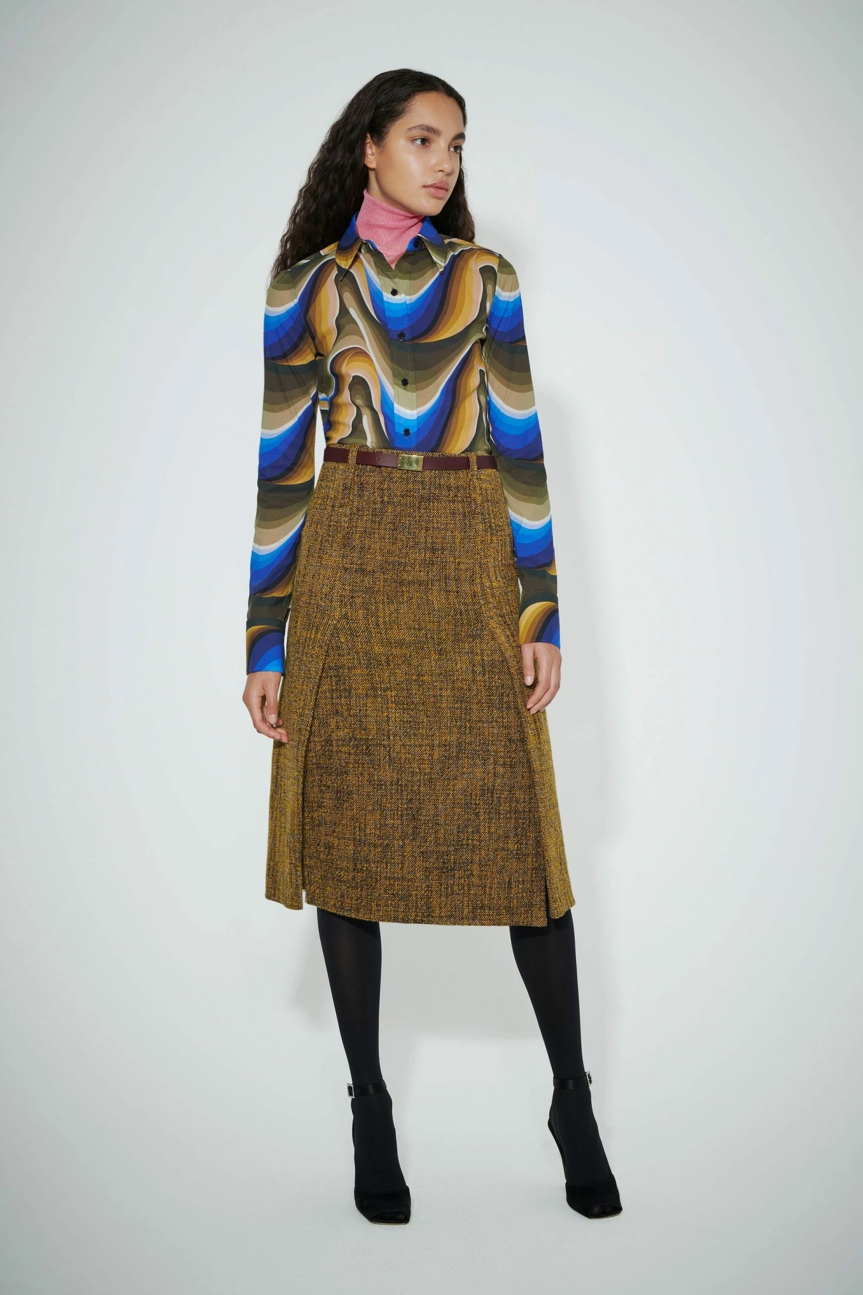 Victoria Beckham | Ultra Fitted Shirt - Psychedelic Wave Blue - Image 3