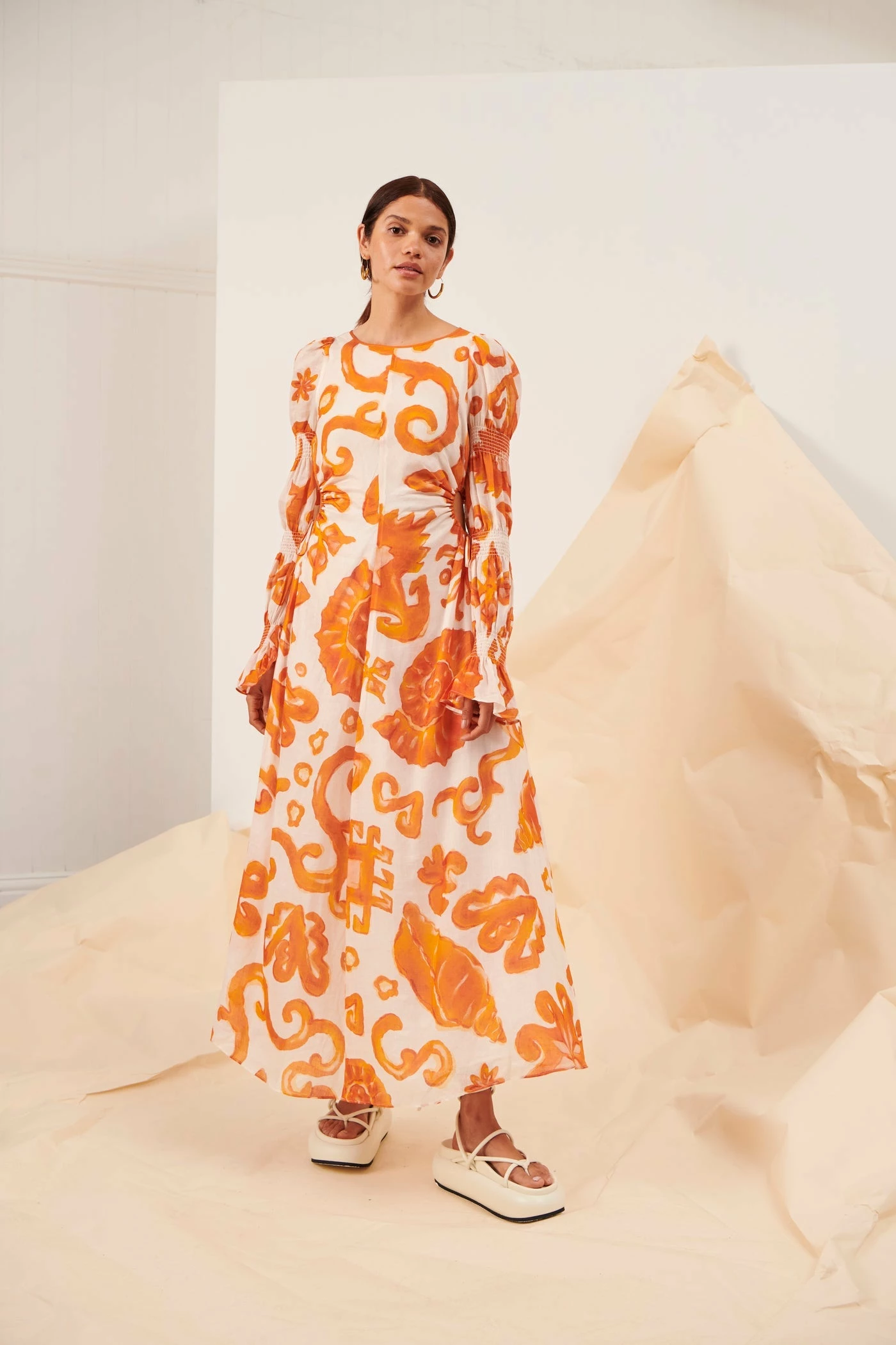 Kate Ford | Elis Cut Out Gown - Orange - Image 2