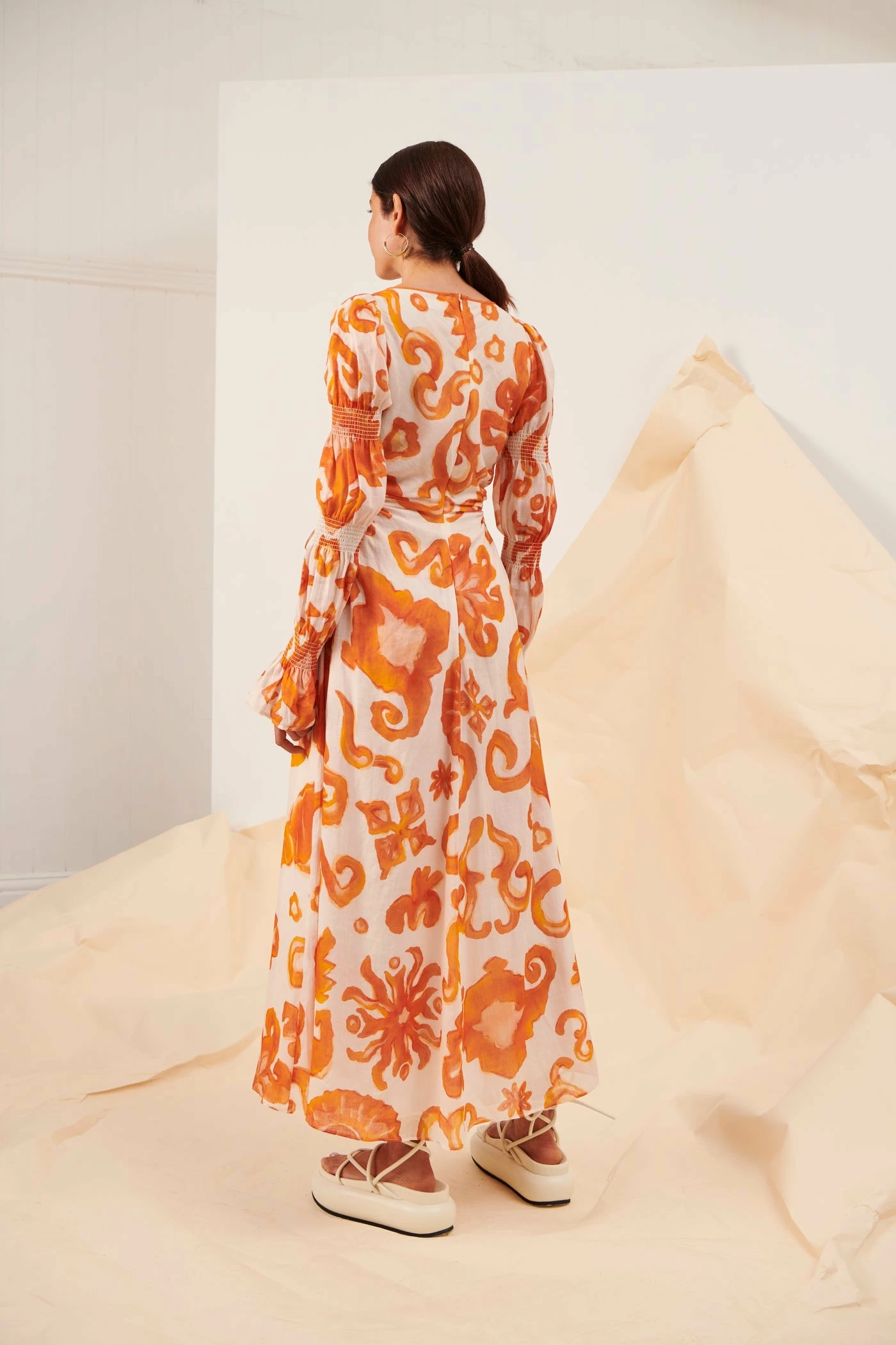 Kate Ford | Elis Cut Out Gown - Orange - Image 4