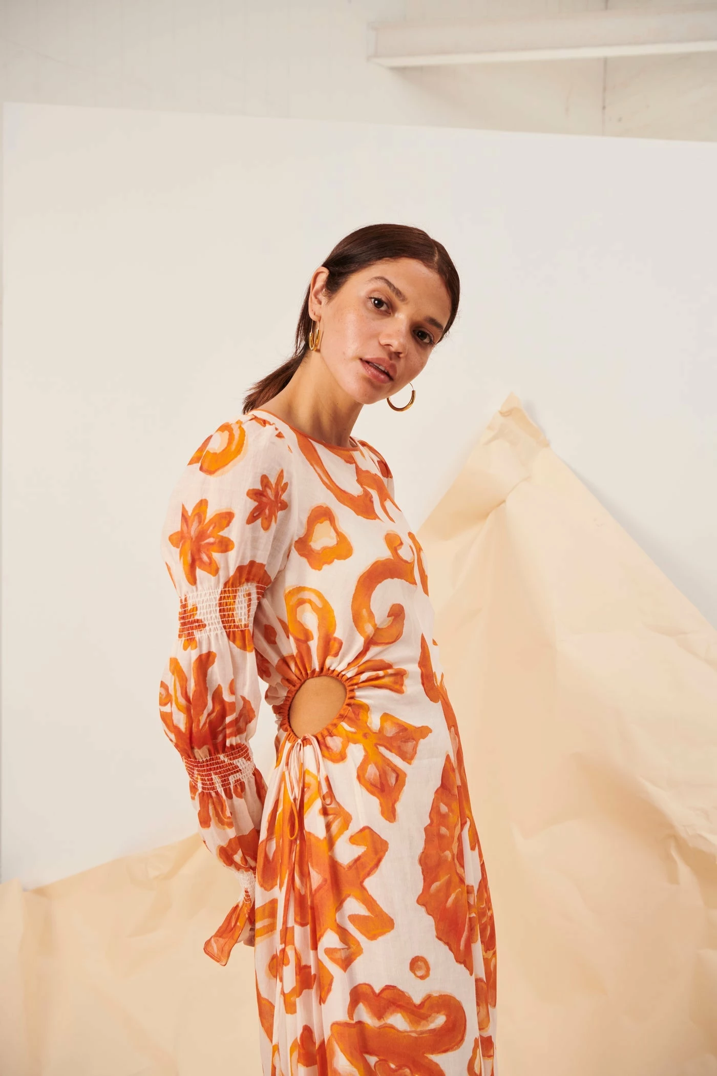 Kate Ford | Elis Cut Out Gown - Orange - Image 5