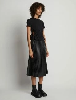 Proenza Schouler White Label | Side Slit T.Shirt - Black -ZIMMERMANN Sales Store 18897057 43234663 1320