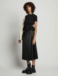 Proenza Schouler White Label | Side Slit T.Shirt - Black -ZIMMERMANN Sales Store 18897057 43235550 1320