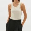 BASSIKE | Slim Superfine Rib Tank - Salt
