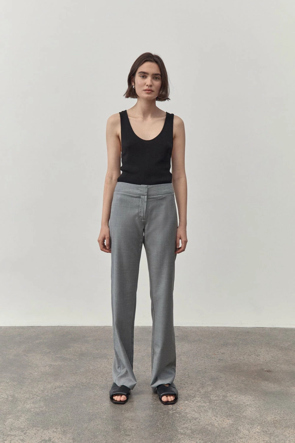 St Agni | Racer Back Knit Top - Black - Image 4