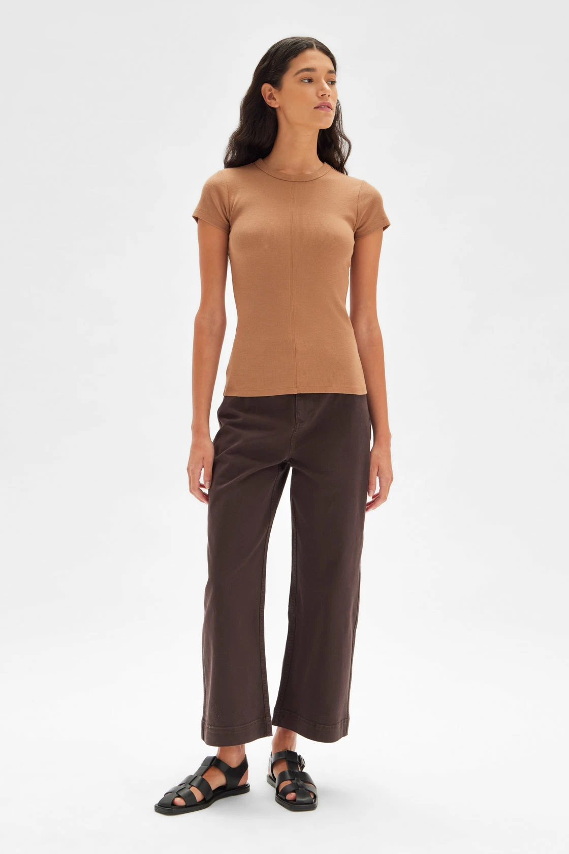 Assembly Label | Renn Organic Rib Tee - Porcini 2 Assembly Label | Renn Organic Rib Tee - Porcini - Image 2