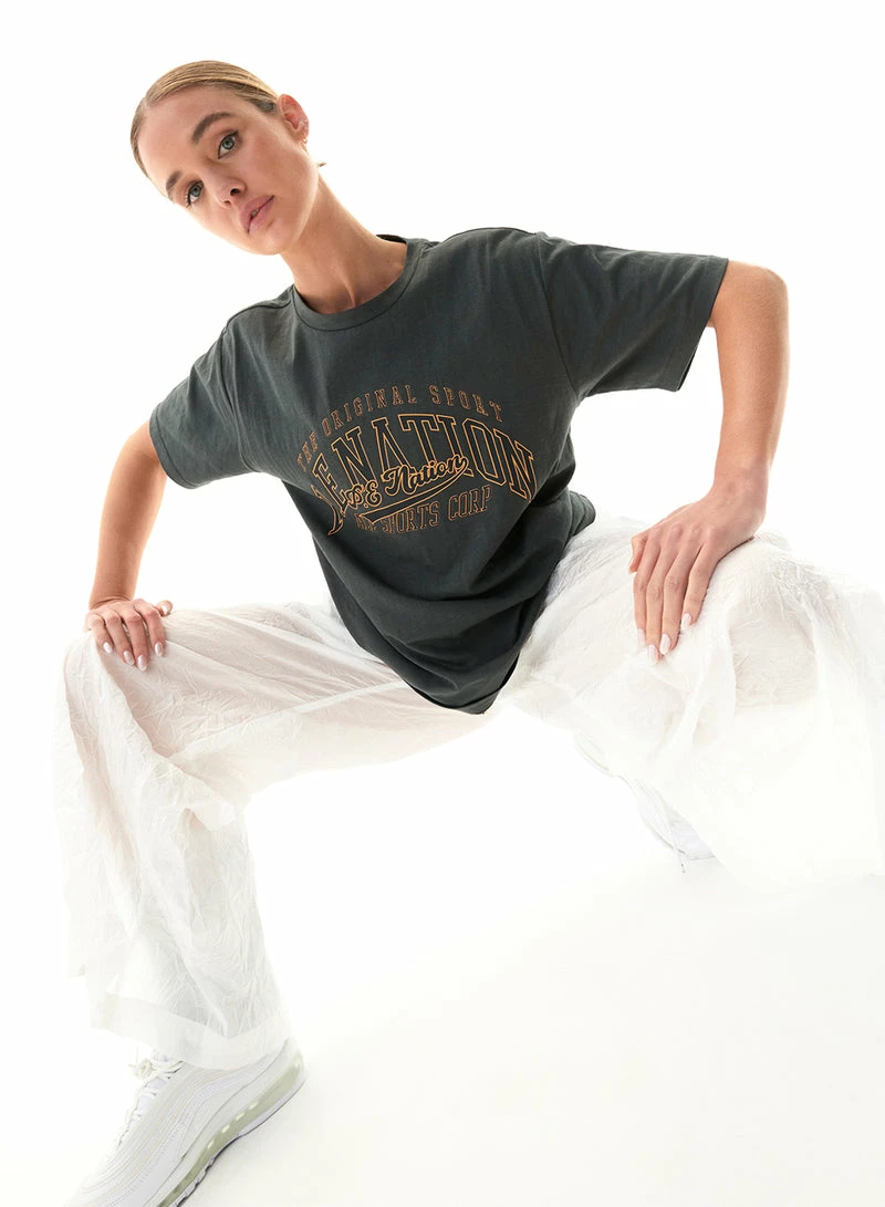 P.E NATION | A-Frame Tee - Dark Shadow - Image 2