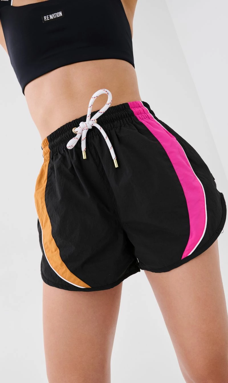 P.E NATION | Running Track Short - Black