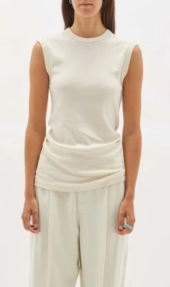 BASSIKE | Slim Superfine Rib Muscle Tank - Salt -ZIMMERMANN Sales Store 5 f84ce9ff a04e 42fd a165 f925e1298ec6