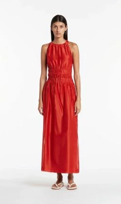 SIR THE LABEL | Lucelia Cross Back Dress - Red