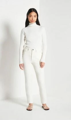 Juliette Hogan | Lounge Rib Polo Long Sleeve - Snow