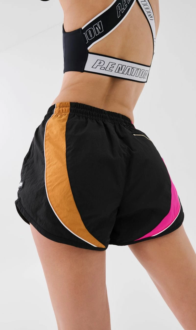 P.E NATION | Running Track Short - Black - Image 3