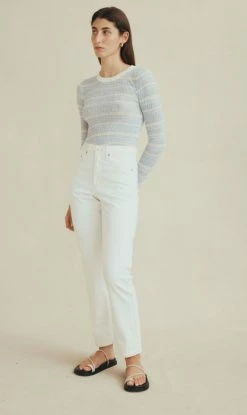 Marle | Straight Leg Denim - Ivory