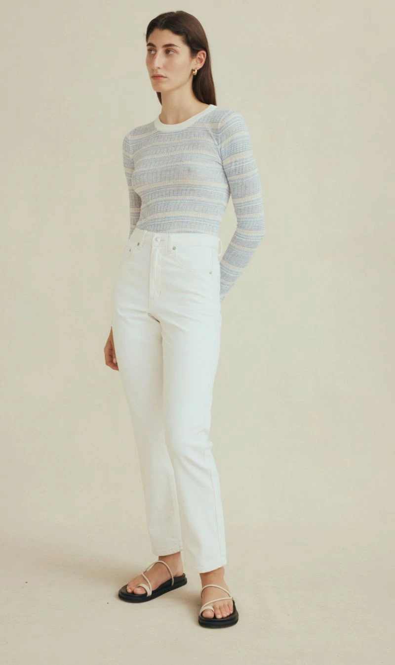 Marle | Straight Leg Denim - Ivory