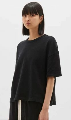 Bassike | Slouch Slub Tshirt - Black