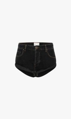 One Teaspoon | Bandit Low Waist Short - Worn Black