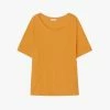 Silk Laundry | Ribbed T-Shirt - Fire Lily