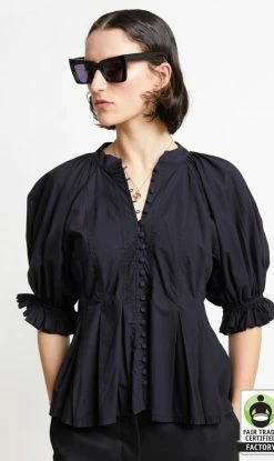 Karen Walker | Organic Cotton Melody Top - Black
