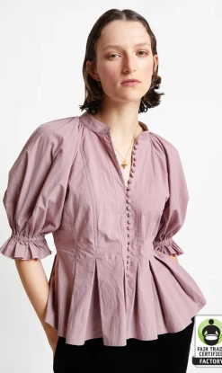 Karen Walker | Organic Cotton Melody Top - Mauve
