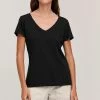 Velvet | Lilith V Neck T-Shirt - Black