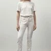 ST AGNI St. Agni | High Waist Crop Straight Jeans - Off White