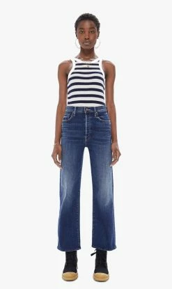 Mother Denim Mother | The Chin Ups Tank - Navy/Natural Stripe