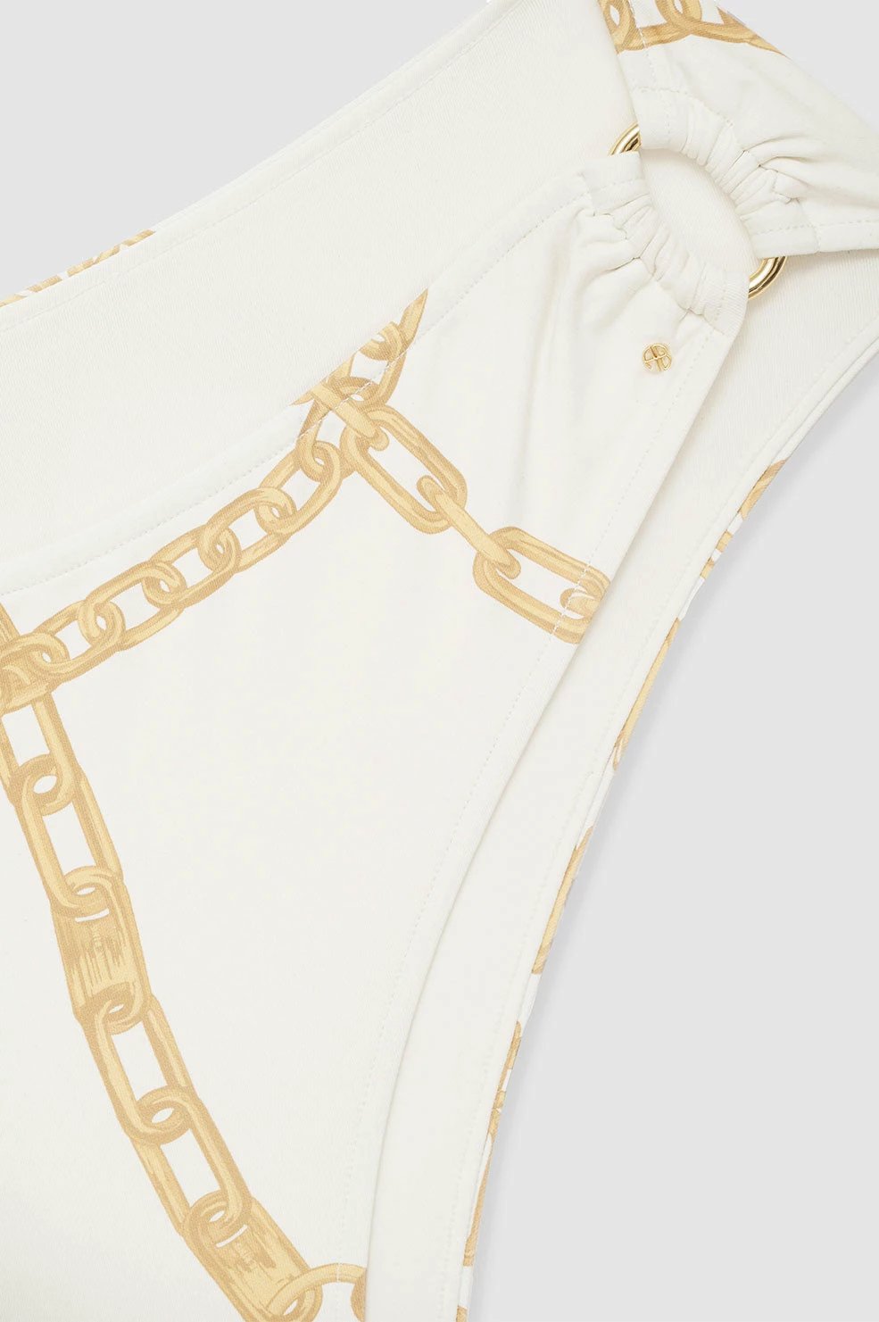 Anine Bing | Viv Bikini Bottom - Cream And Tan Link Print - Image 5