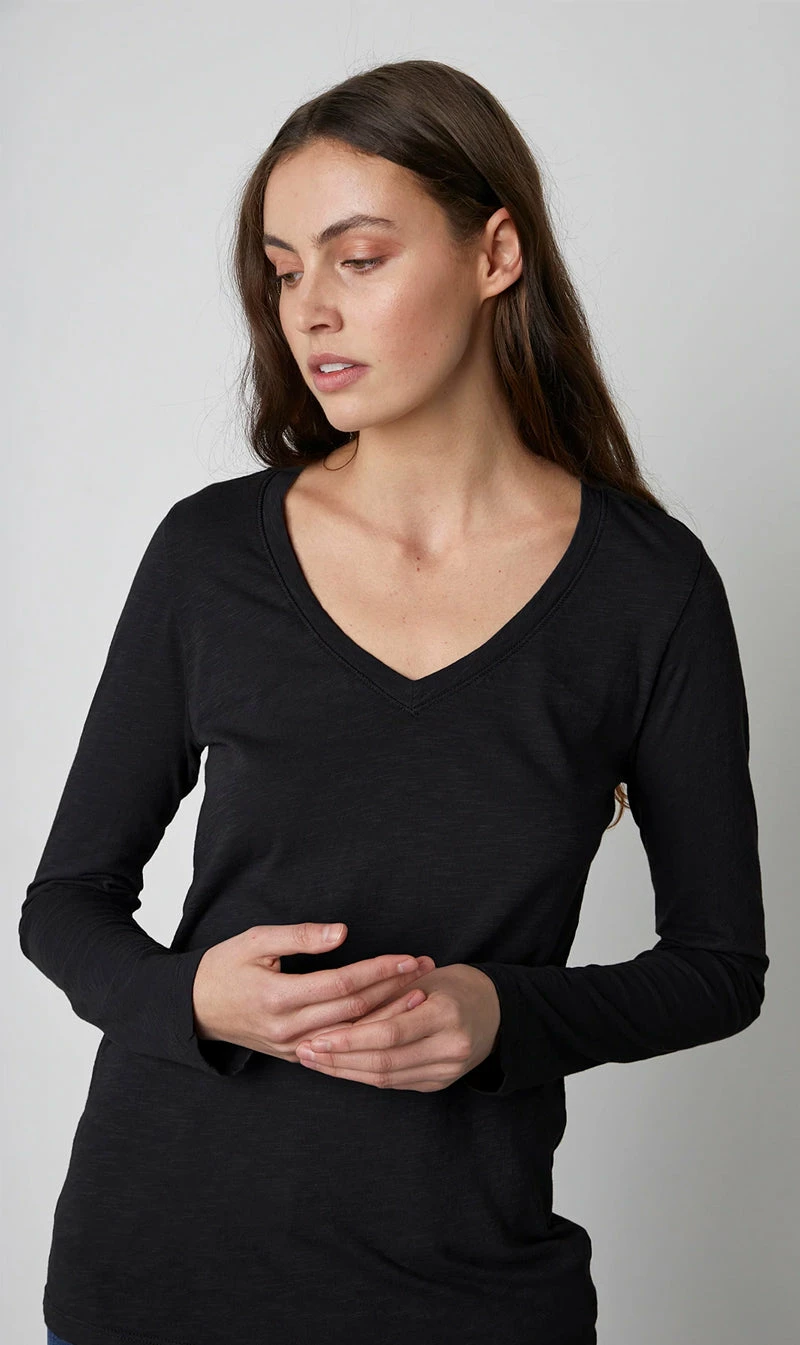 Velvet | Blaire Original Slub Tee - Black