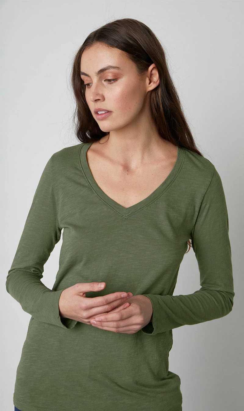 Velvet | Blaire Original Slub Tee - Olive