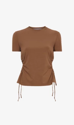 Proenza Schouler White Label | Side Slit T.Shirt - Coffee