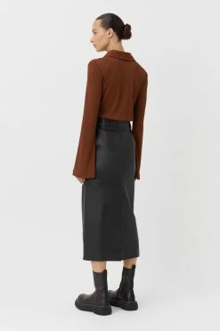 Camilla And Marc | Lumi Long Sleeve Shirt - Walnut -ZIMMERMANN Sales Store C M Camilla and Marc Lumi Long Sleeve textured ribbed Shirt Walnut Brown 3 1200x1800 2x 248371b3 0744 47aa 9776 af048e65e429