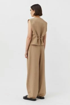 Camilla And Marc | Fernando Vest - Flax -ZIMMERMANN Sales Store C M Camilla and marc Fernando Tailored Vest Flax Brown 3 640x960 2x 19878a53 0de0 4f4f b24f a2f14b7053d2