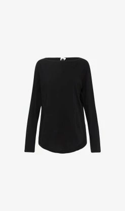 Bassike | Coverstitch Detail Ls T.Shirt - Black