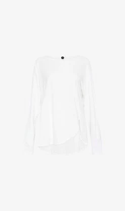 Bassike | Coverstitch Detail Ls T.shirt - White