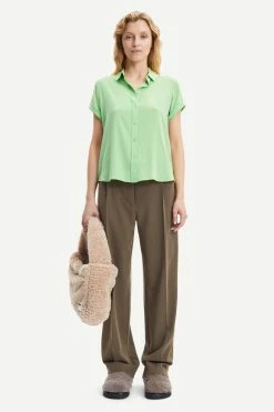Samsoe Samsoe | Majan Short Sleeve Shirt - Sprucestone 12 Samsoe Samsoe | Majan Short Sleeve Shirt - Sprucestone -ZIMMERMANN Sales Store F19123672 146316TCX 5