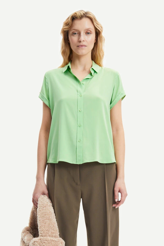Samsoe Samsoe | Majan Short Sleeve Shirt - Sprucestone 2 Samsoe Samsoe | Majan Short Sleeve Shirt - Sprucestone - Image 2