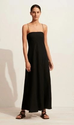 Matteau | Linen Bias Dress - Black