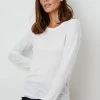 Velvet | Lizzie Original Slub Long Sleeve Tee - White
