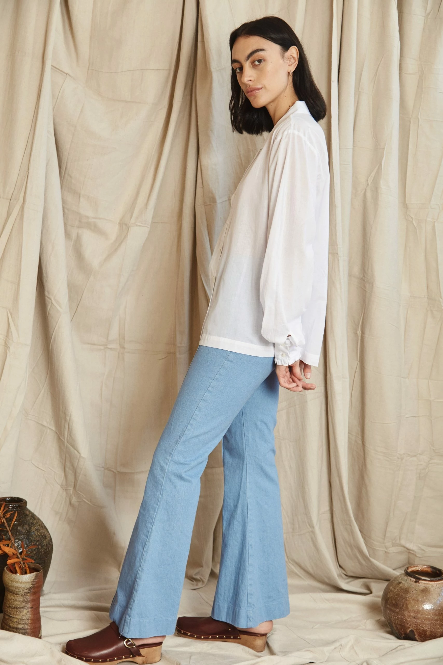 Mahsa | Long Celebration Shirt - Cotton Voile White 2 Mahsa | Long Celebration Shirt - Cotton Voile White - Image 2