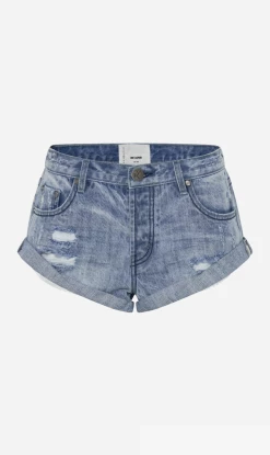 One Teaspoon | Bandit Low Waist Denim Short - Fresh Blue