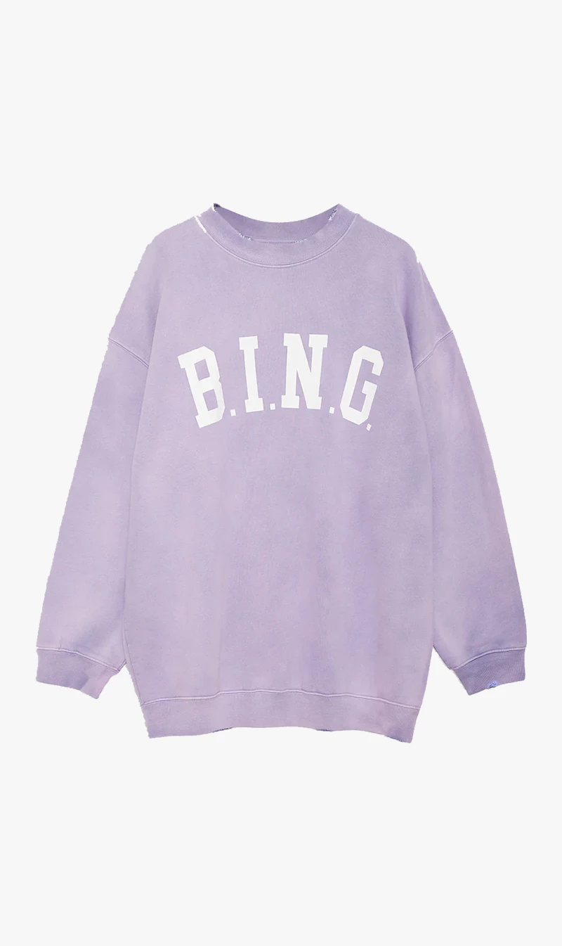 Anine Bing | Tyler Sweatshirt - Washed Lavender