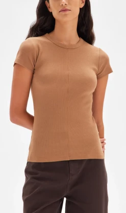 Assembly Label | Renn Organic Rib Tee - Porcini