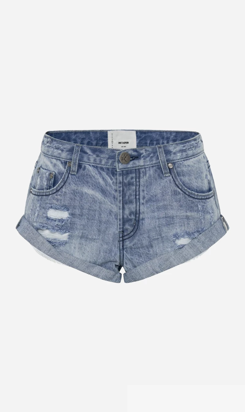 One Teaspoon | Bandit Low Waist Denim Short - Fresh Blue 1 One Teaspoon | Bandit Low Waist Denim Short - Fresh Blue