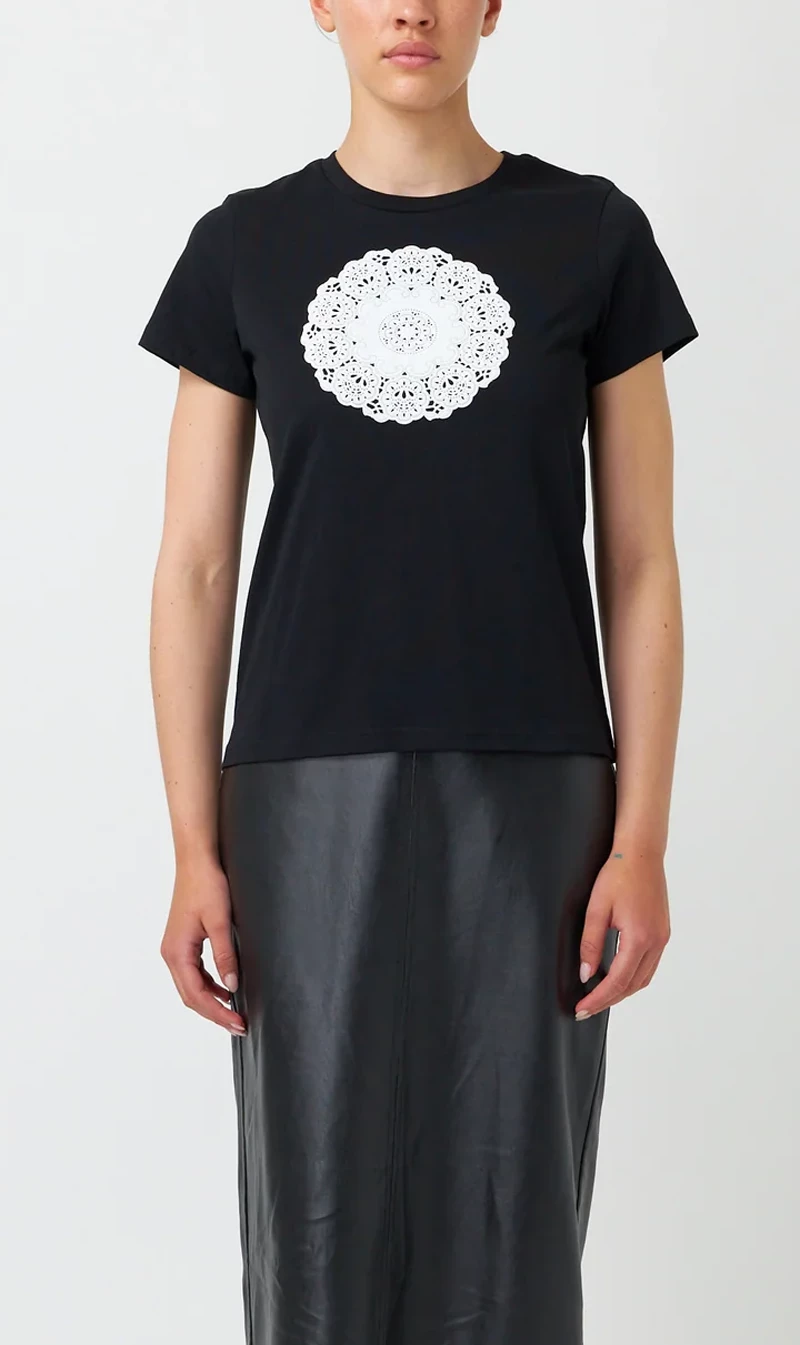 Kate Sylvester | Doily T.Shirt - Black 1 Kate Sylvester | Doily T.Shirt - Black