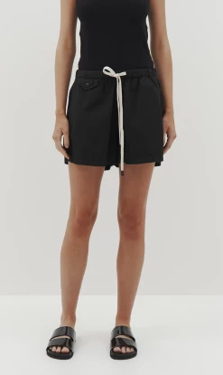 Bassike | Organic Cotton Beach Short - Black