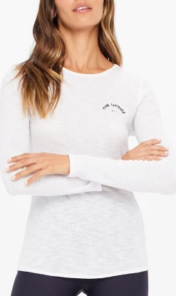 The Upside | Rib Chrissy Long Sleeve Top - White