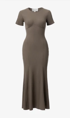 Viktoria & Woods | Torpedo Dress - Khaki Marl