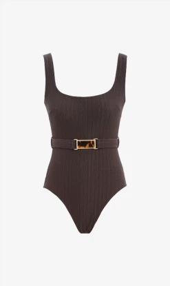 Zimmermann | Laurel Scoop Buckle 1PC - Chocolate