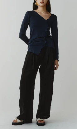 Marle | Sara Top - Blueberry