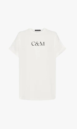 Camilla And Marc | Huntington C&M Tee - Soft White / Black